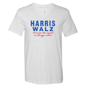 Harris Walz 2024 Because The Sequel Is Always Worse V-Neck T-Shirt