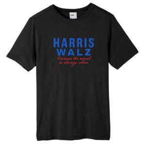 Harris Walz 2024 Because The Sequel Is Always Worse Tall Fusion ChromaSoft Performance T-Shirt