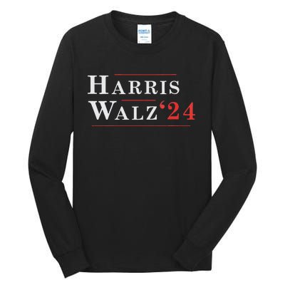 Harris Walz 2024 For President Vp Usa Election Waltz Tall Long Sleeve T-Shirt