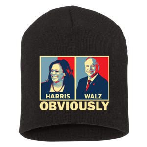 Harris Waltz 2024 Obviously Tim Walz Kamala Harris 2024 Short Acrylic Beanie