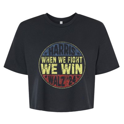 Harris Waltz 2024 When We Fight We Win American Election Bella+Canvas Jersey Crop Tee