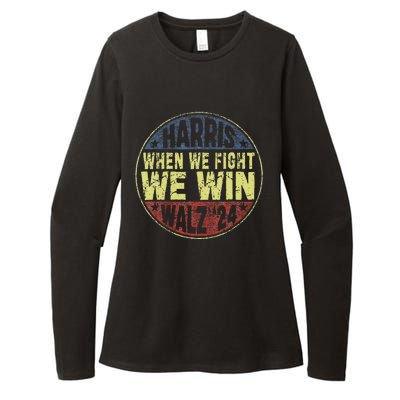 Harris Waltz 2024 When We Fight We Win American Election Womens CVC Long Sleeve Shirt