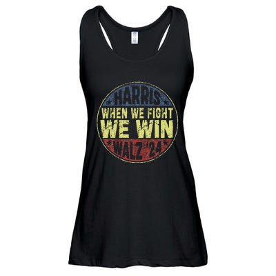 Harris Waltz 2024 When We Fight We Win American Election Ladies Essential Flowy Tank