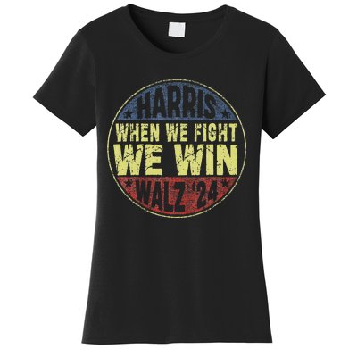 Harris Waltz 2024 When We Fight We Win American Election Women's T-Shirt