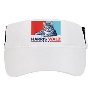 Harris Walz 2024 Funny Cat Election Kamala Harris Adult Drive Performance Visor