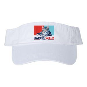 Harris Walz 2024 Funny Cat Election Kamala Harris Valucap Bio-Washed Visor