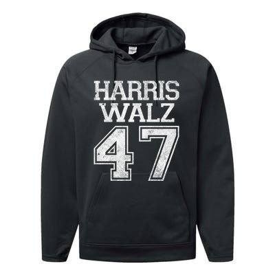 Harris Walz 2024 Campaign For President Vintage Harris Waltz Performance Fleece Hoodie