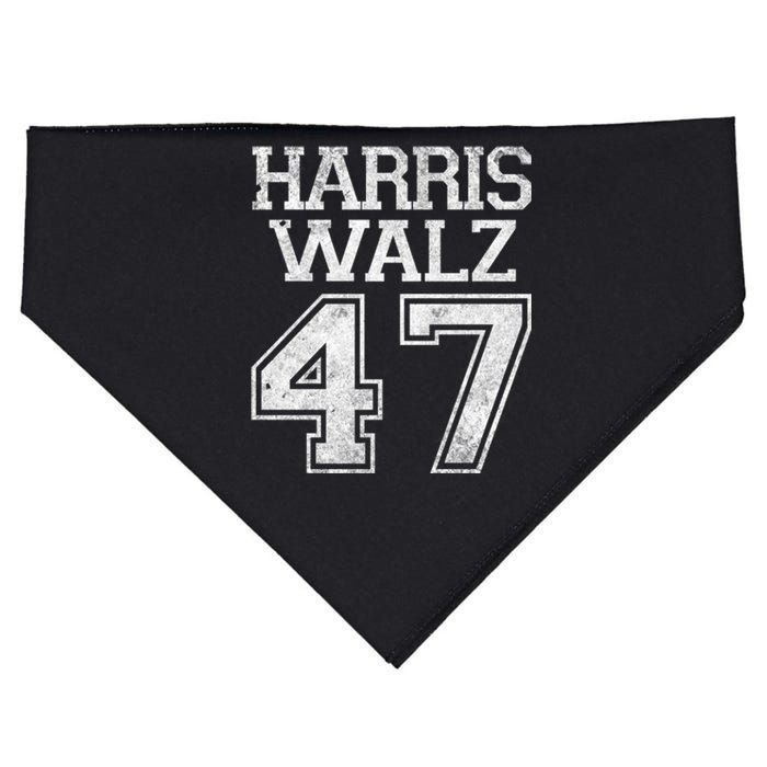 Harris Walz 2024 Campaign For President Vintage Harris Waltz USA-Made Doggie Bandana