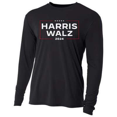 Harris Walz 2024 Retro Vintage Vote President Vp Waltz Cooling Performance Long Sleeve Crew