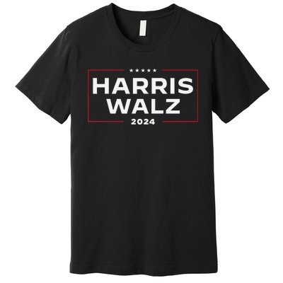 Harris Walz 2024 Retro Vintage Vote President Vp Waltz Premium T-Shirt