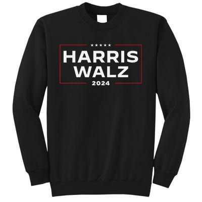 Harris Walz 2024 Retro Vintage Vote President Vp Waltz Tall Sweatshirt