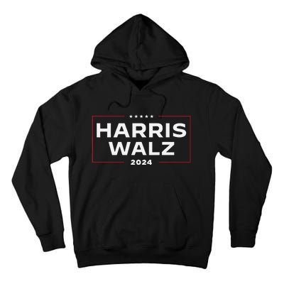 Harris Walz 2024 Retro Vintage Vote President Vp Waltz Tall Hoodie