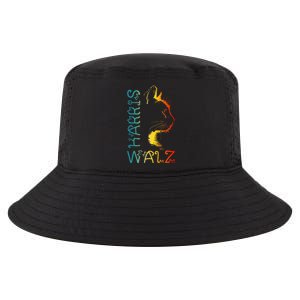 Harris Waltz 2024 Kamala Walz Cat Lettering Positive Funny Cool Comfort Performance Bucket Hat