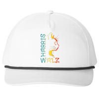 Harris Waltz 2024 Kamala Walz Cat Lettering Positive Funny Snapback Five-Panel Rope Hat