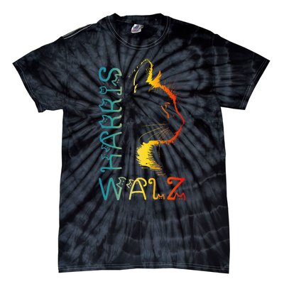 Harris Waltz 2024 Kamala Walz Cat Lettering Positive Funny Tie-Dye T-Shirt