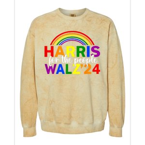 Harris Waltz 2024 For The People Lgbt Kamala Harris Colorblast Crewneck Sweatshirt