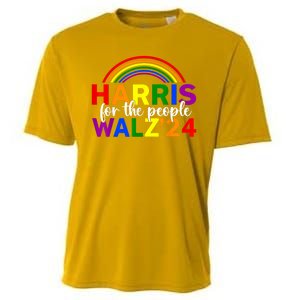 Harris Waltz 2024 For The People Lgbt Kamala Harris Cooling Performance Crew T-Shirt