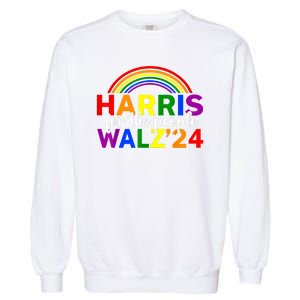 Harris Waltz 2024 For The People Lgbt Kamala Harris Garment-Dyed Sweatshirt