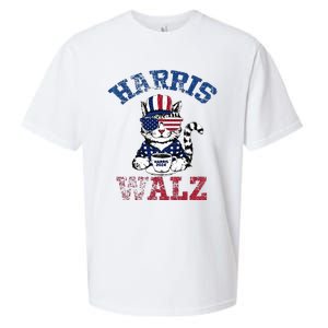 Harris Waltz 2024 Election Cat Kamala Harris Coffee Tim Walz Sueded Cloud Jersey T-Shirt