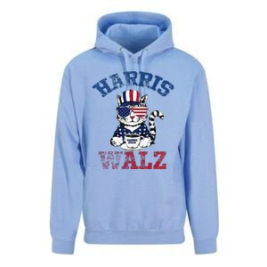 Harris Waltz 2024 Election Cat Kamala Harris Coffee Tim Walz Unisex Surf Hoodie