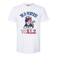 Harris Waltz 2024 Election Cat Kamala Harris Coffee Tim Walz Softstyle CVC T-Shirt