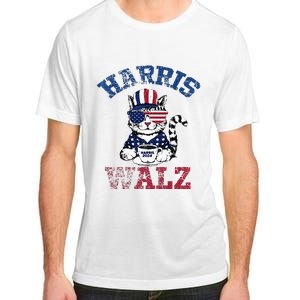 Harris Waltz 2024 Election Cat Kamala Harris Coffee Tim Walz Adult ChromaSoft Performance T-Shirt