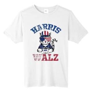 Harris Waltz 2024 Election Cat Kamala Harris Coffee Tim Walz Tall Fusion ChromaSoft Performance T-Shirt