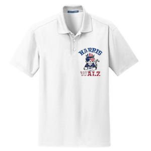 Harris Waltz 2024 Election Cat Kamala Harris Coffee Tim Walz Dry Zone Grid Polo