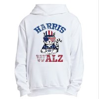 Harris Waltz 2024 Election Cat Kamala Harris Coffee Tim Walz Urban Pullover Hoodie