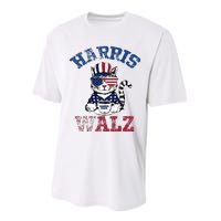 Harris Waltz 2024 Election Cat Kamala Harris Coffee Tim Walz Performance Sprint T-Shirt