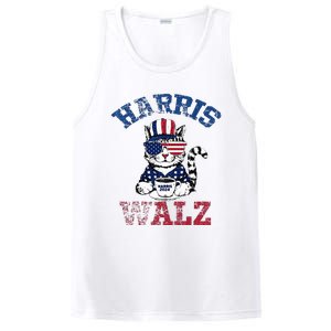 Harris Waltz 2024 Election Cat Kamala Harris Coffee Tim Walz PosiCharge Competitor Tank