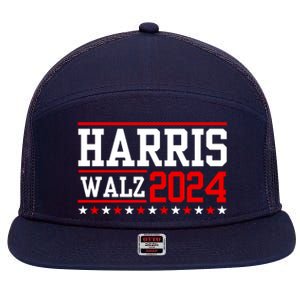 Harris Walz 2024 Cat Election Tim Kamala 7 Panel Mesh Trucker Snapback Hat