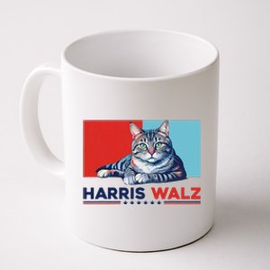 Harris Walz 2024 Funny Cat Election Kamala Harris Gift Coffee Mug