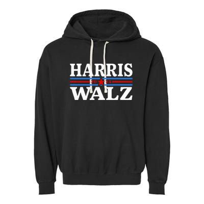 Harris Waltz 2024 Election Kamala Harris Tim Waltz 2024 Garment-Dyed Fleece Hoodie