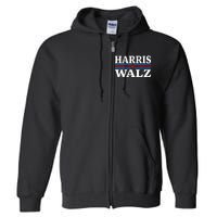 Harris Waltz 2024 Election Kamala Harris Tim Waltz 2024 Full Zip Hoodie