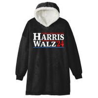 Harris Walz 2024 Election Kamala Harris Tim Waltz 2024 Hooded Wearable Blanket