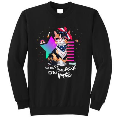 Harris Walz 2024 Support DonT Snack On Me Cat Sweatshirt