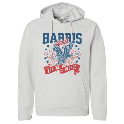 Harris Walz 2024 Election President Kamala Harris Tim Waltz Performance Fleece Hoodie