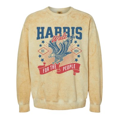 Harris Walz 2024 Election President Kamala Harris Tim Waltz Colorblast Crewneck Sweatshirt