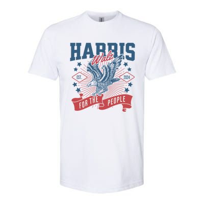 Harris Walz 2024 Election President Kamala Harris Tim Waltz Softstyle CVC T-Shirt