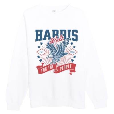 Harris Walz 2024 Election President Kamala Harris Tim Waltz Premium Crewneck Sweatshirt