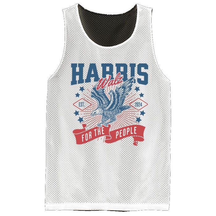 Harris Walz 2024 Election President Kamala Harris Tim Waltz Mesh Reversible Basketball Jersey Tank