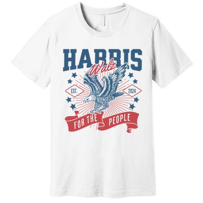 Harris Walz 2024 Election President Kamala Harris Tim Waltz Premium T-Shirt