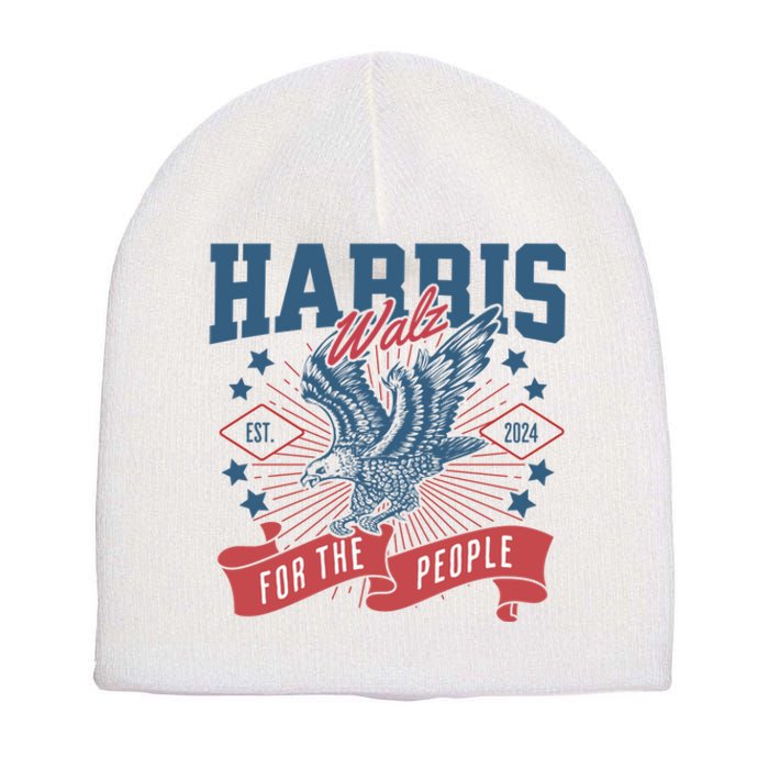 Harris Walz 2024 Election President Kamala Harris Tim Waltz Short Acrylic Beanie