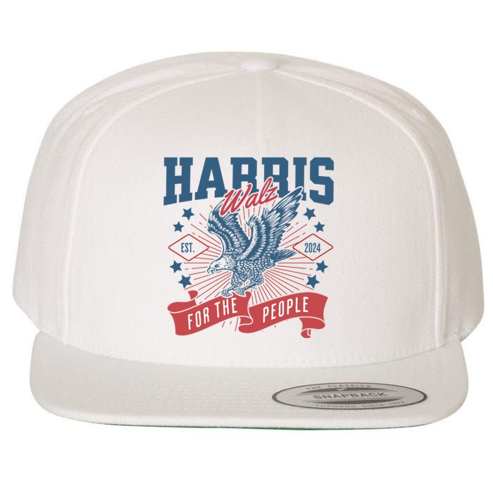 Harris Walz 2024 Election President Kamala Harris Tim Waltz Wool Snapback Cap