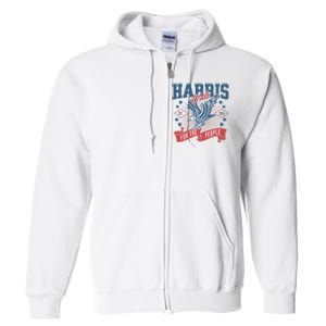 Harris Walz 2024 Election President Kamala Harris Tim Waltz Full Zip Hoodie