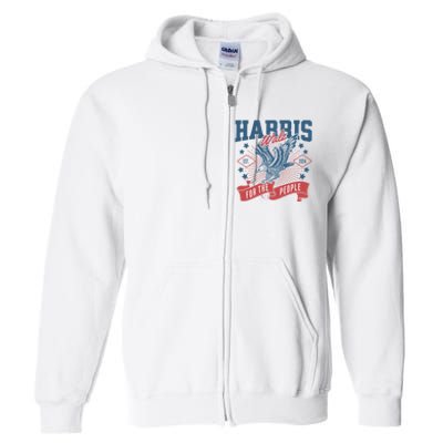 Harris Walz 2024 Election President Kamala Harris Tim Waltz Full Zip Hoodie