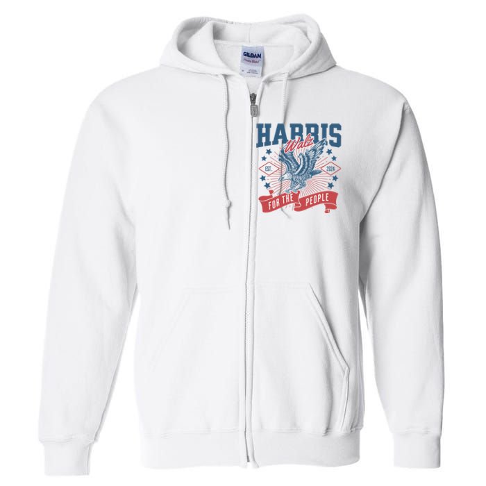 Harris Walz 2024 Election President Kamala Harris Tim Waltz Full Zip Hoodie