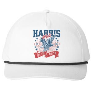 Harris Walz 2024 Election President Kamala Harris Tim Waltz Snapback Five-Panel Rope Hat