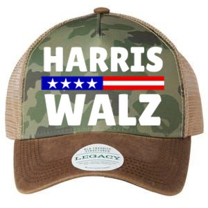 Harris Walz 2024 Election Logo Legacy Tie Dye Trucker Hat